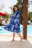 Blue Royale Crepe Kimono