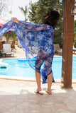 Blue Royale Tulle Kimono