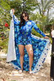 Blue Tide Crepe Sarong