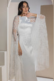 Bridal Belle Lace Sleeve Gown - White