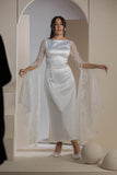 Bridal Belle Lace Sleeve Gown - White