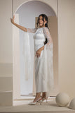 Bridal Belle Lace Sleeve Gown - White