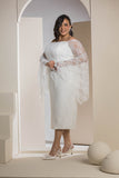 Butterfly Sleeve Lace Dress - White