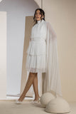 Celestial Pleat Dress - White
