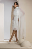 Celestial Pleat Dress - White