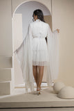 Celestial Pleat Dress - White