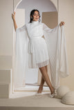 Celestial Pleat Dress - White