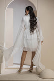 Celestial Pleat Dress - White
