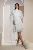 Celestial Pleat Dress - White