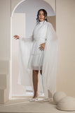 Celestial Pleat Dress - White