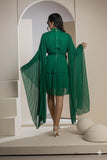 Celestial Pleats Dress - Emerald Green