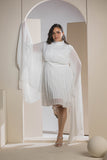Celestial Pleats Dress - White