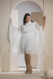 Celestial Pleats Dress - White
