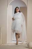 Celestial Pleats Dress - White