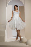Chic Side Panel Lace Dress - White