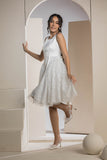 Chic Side Panel Lace Dress - White