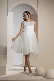 Chic Side Panel Lace Dress - White