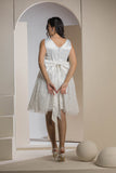 Chic Side Panel Lace Dress - White