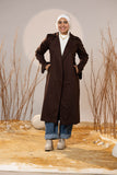 Chocolate Brown Gabardine Classic Trench Coat