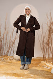 Chocolate Brown Gabardine Classic Trench Coat