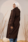 Chocolate Brown Gabardine Classic Trench Coat