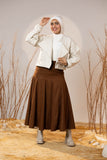 Chocolate Flare Maxi Skirt