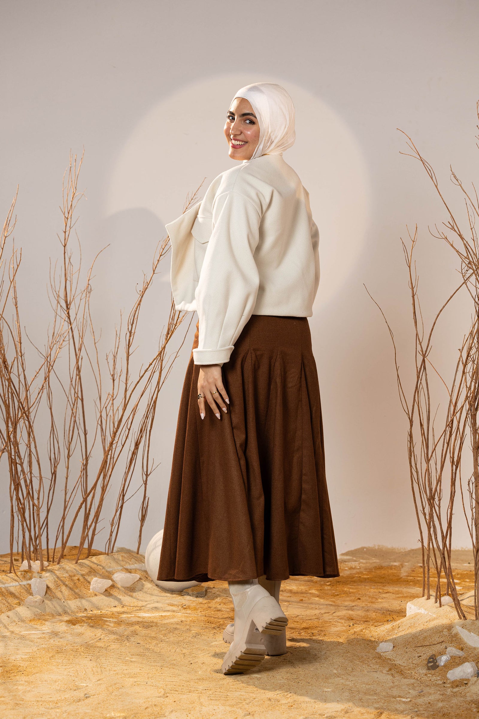 Chocolate Flare Maxi Skirt