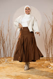 Chocolate Flare Maxi Skirt