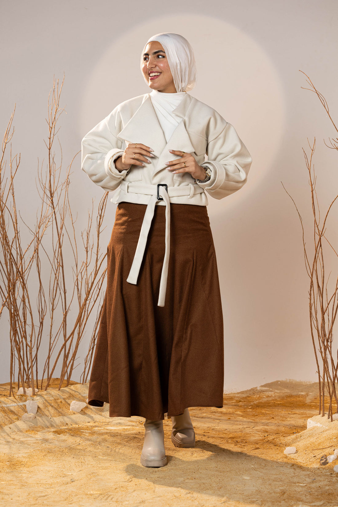 Chocolate Flare Maxi Skirt