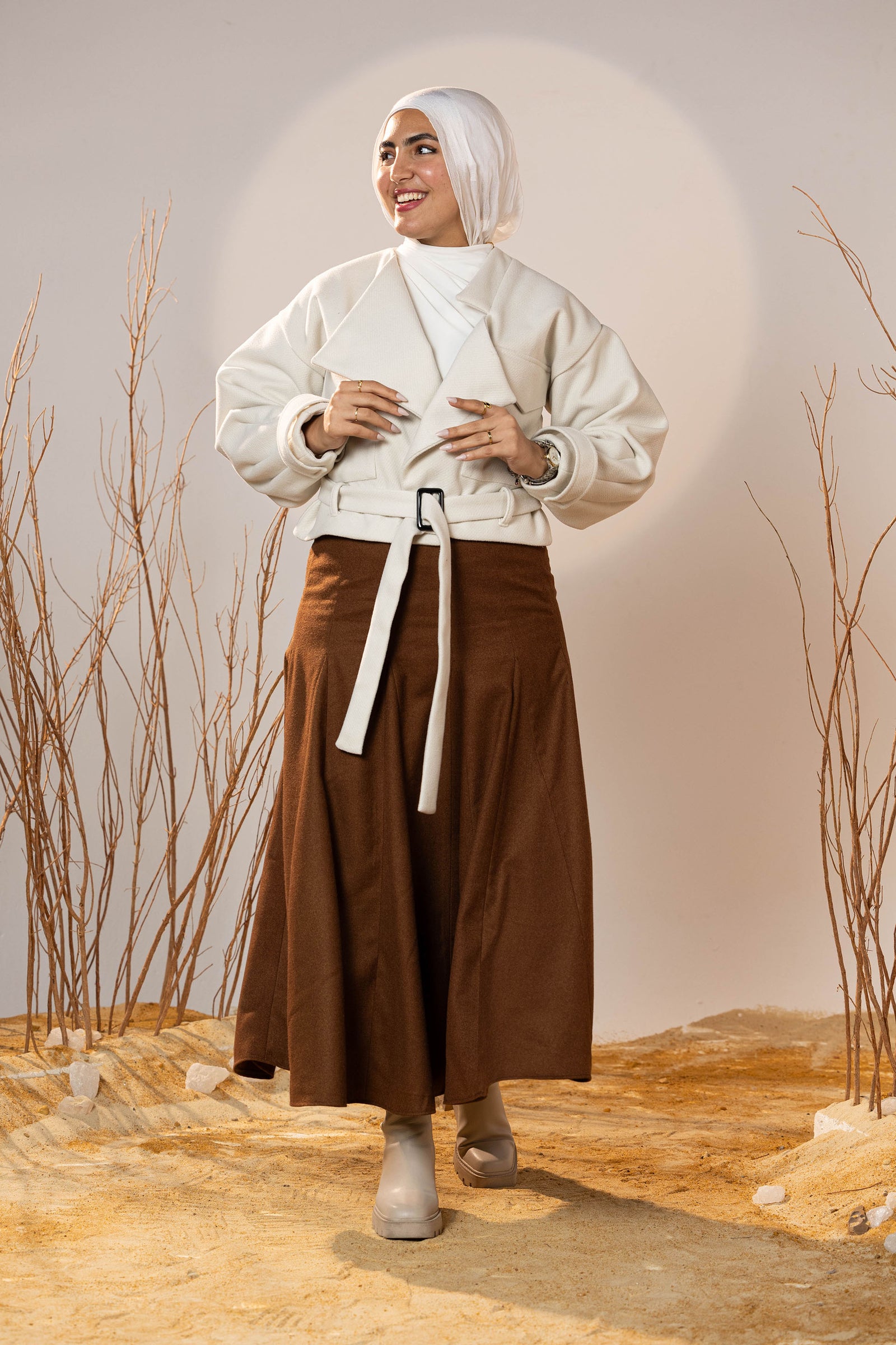 Chocolate Flare Maxi Skirt