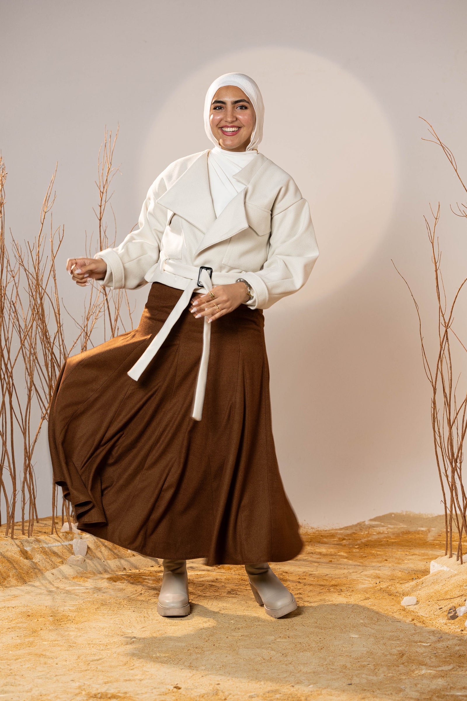 Chocolate Flare Maxi Skirt