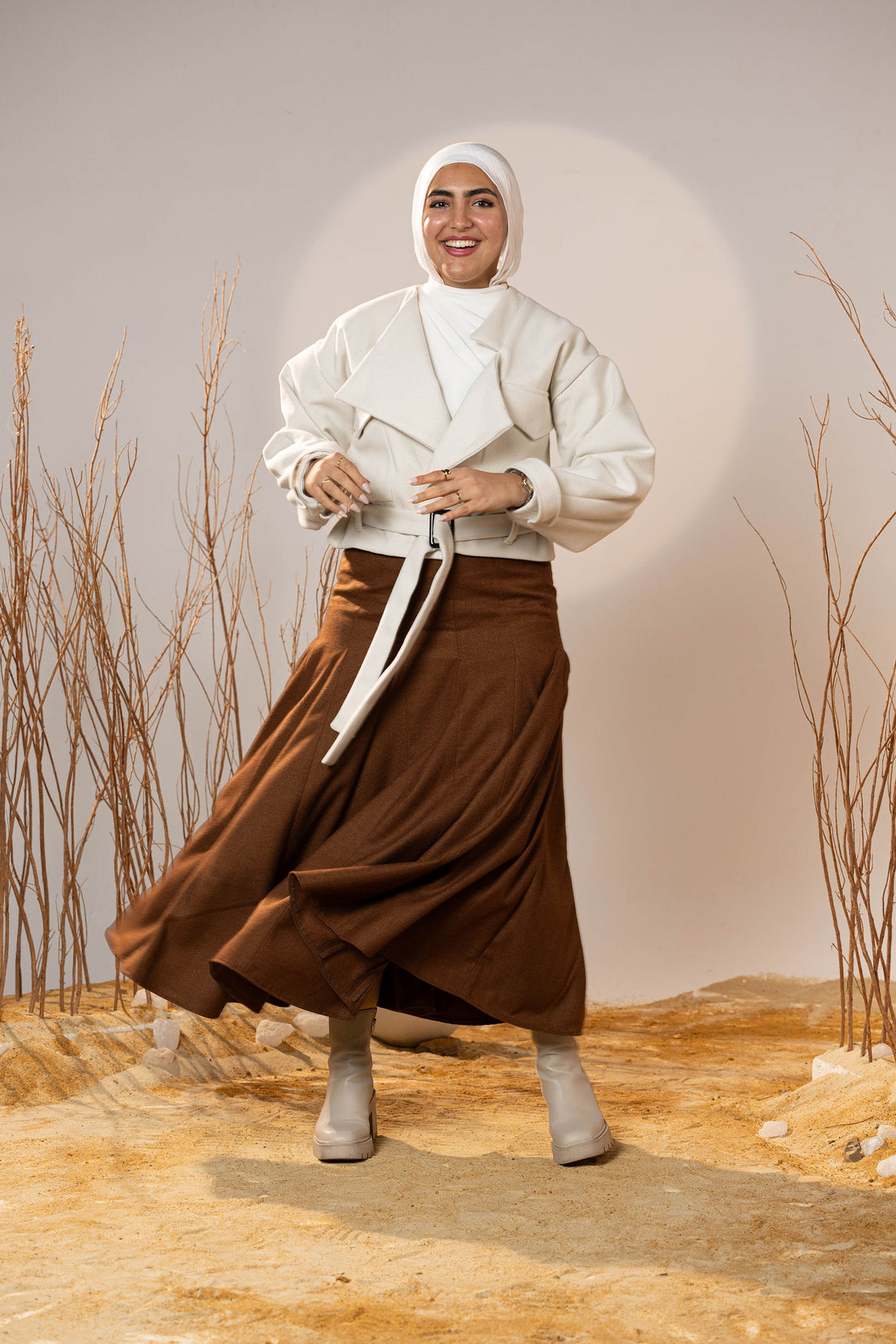 Chocolate Flare Maxi Skirt