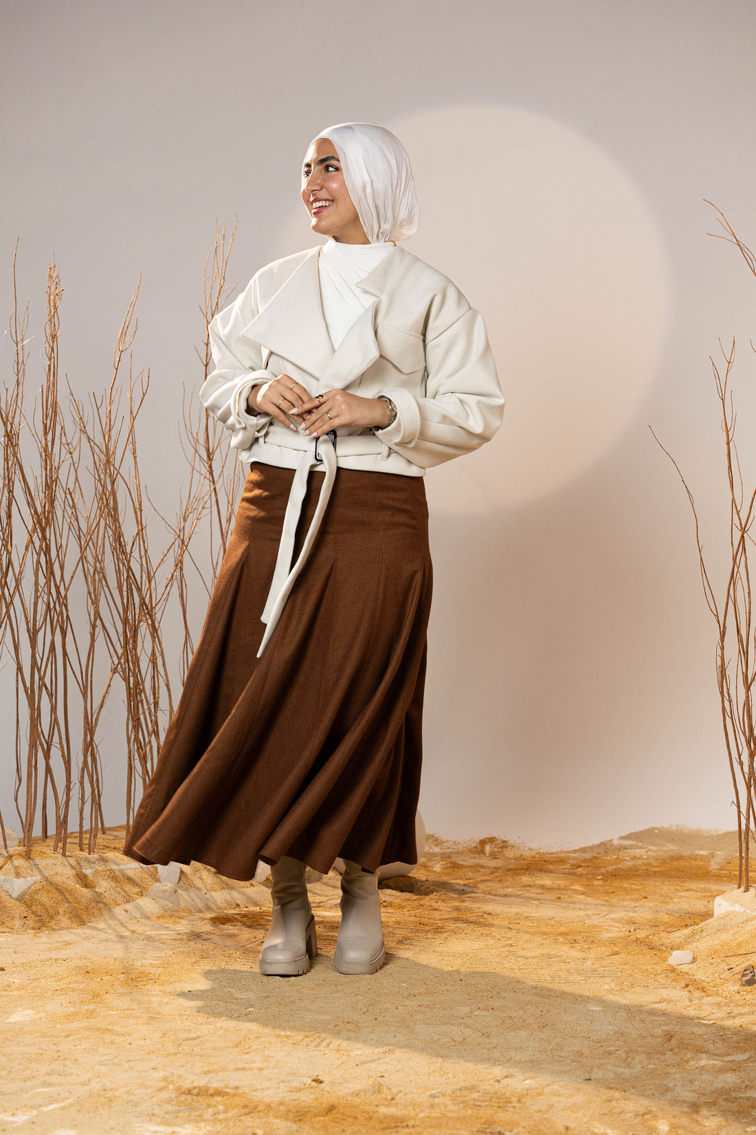 Chocolate Flare Maxi Skirt