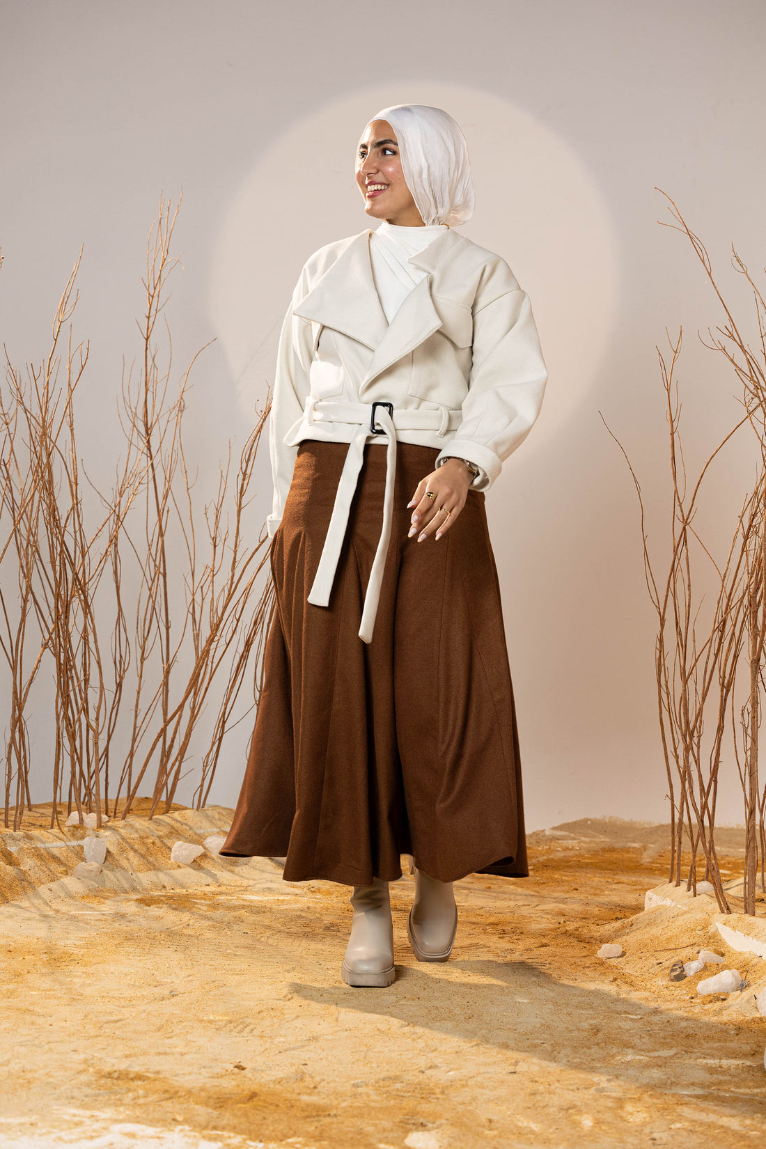 Chocolate Flare Maxi Skirt