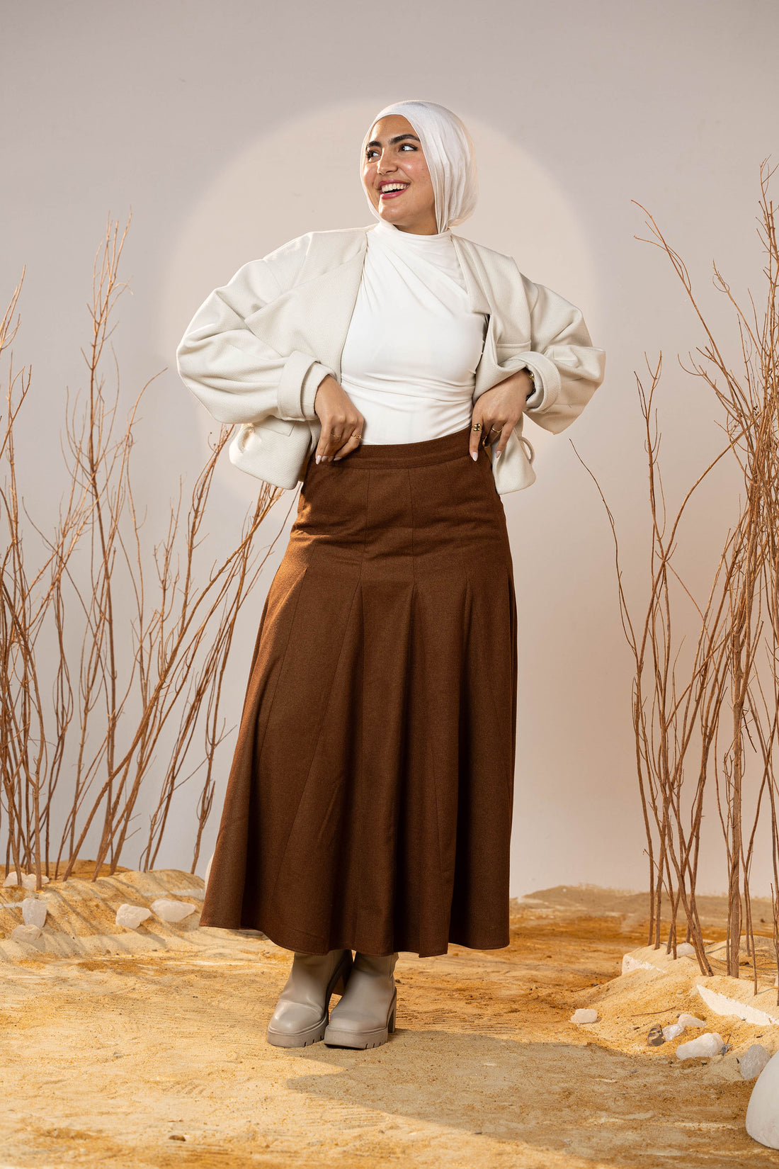 Chocolate Flare Maxi Skirt