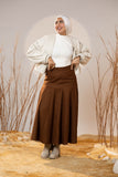Chocolate Flare Maxi Skirt