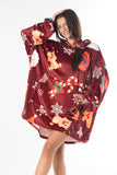 Christmas Oversized Hoodie Blanket – Soft Velvet Fleece