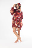 Christmas Oversized Hoodie Blanket – Soft Velvet Fleece