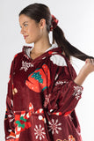 Christmas Oversized Hoodie Blanket – Soft Velvet Fleece