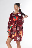 Christmas Oversized Hoodie Blanket – Soft Velvet Fleece