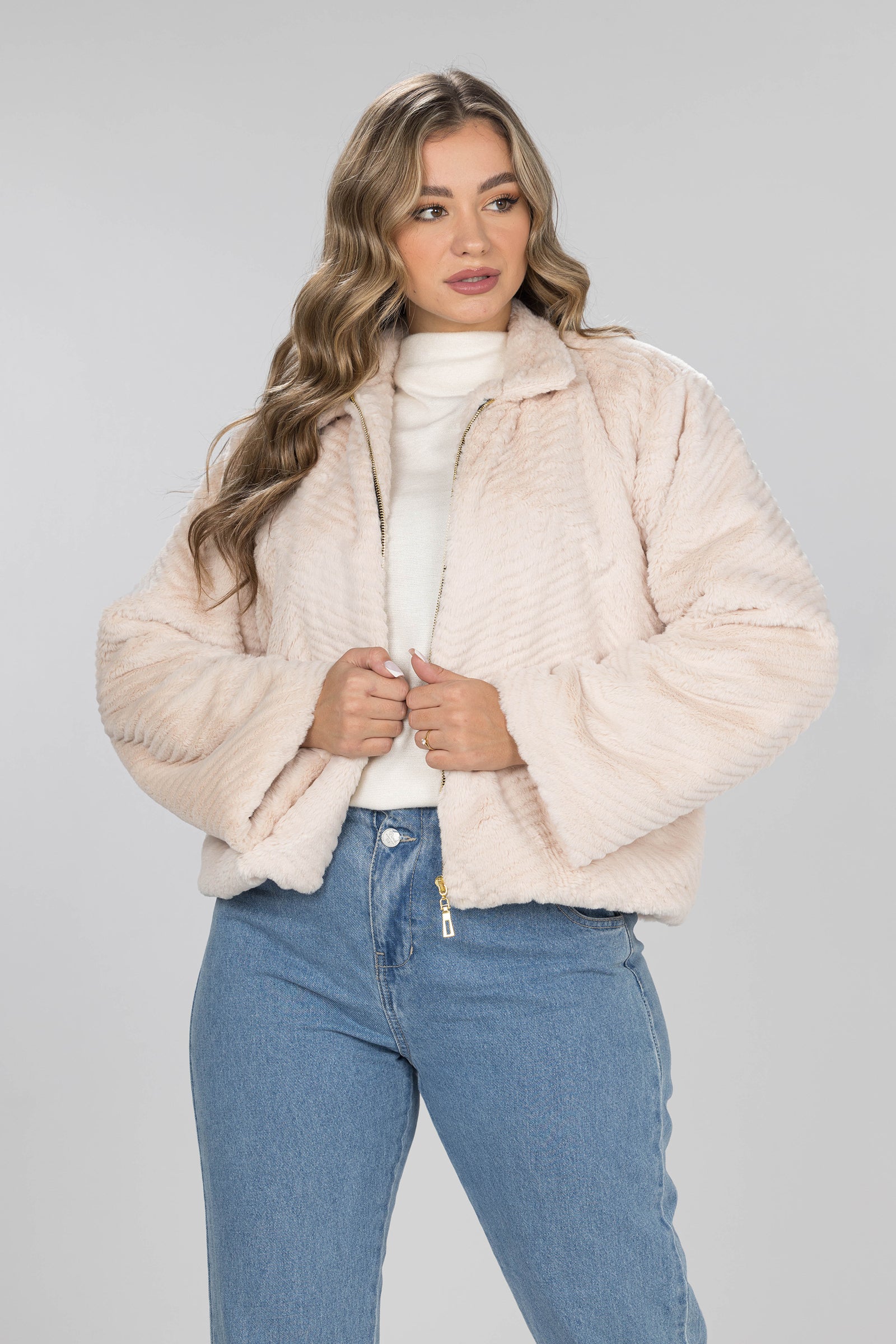 Cloud Cream Faux Fur Jacket - Cream