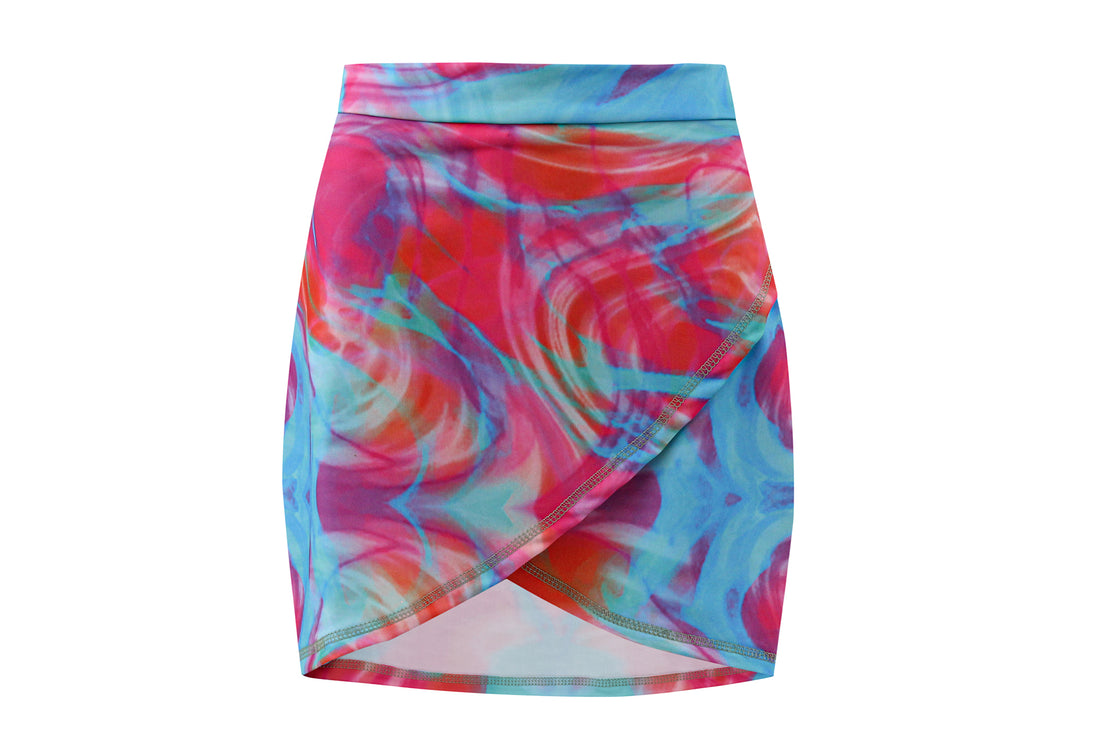 Cotton Candy Wrap Skirt Cover-Up
