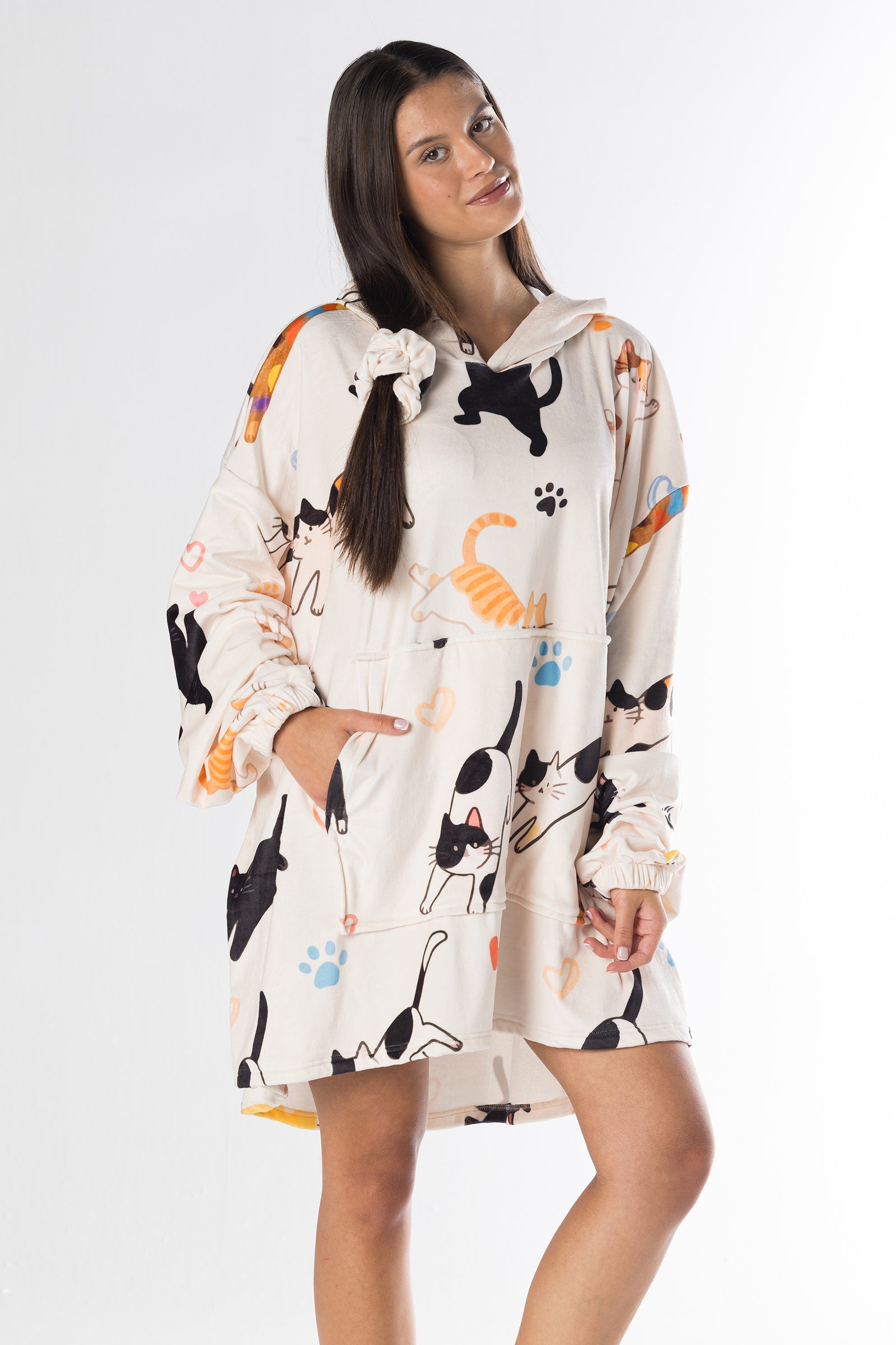 Cozy Catnap Hoodie Blanket