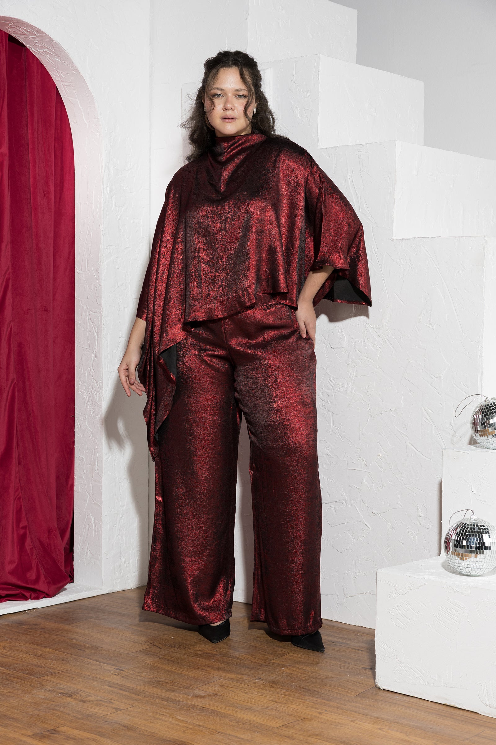 Crimson Glow Statement Soirée Set