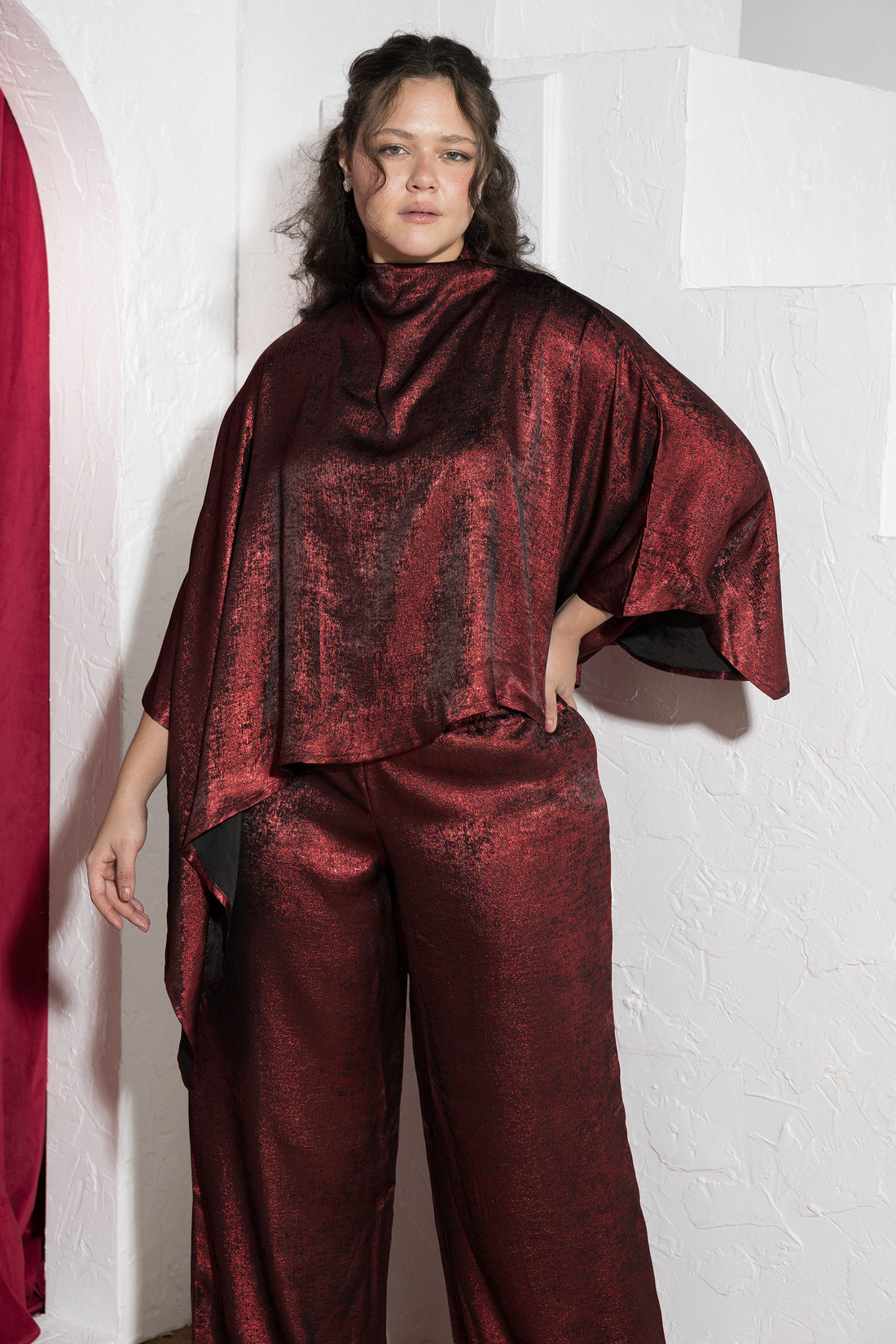 Crimson Glow Statement Soirée Set