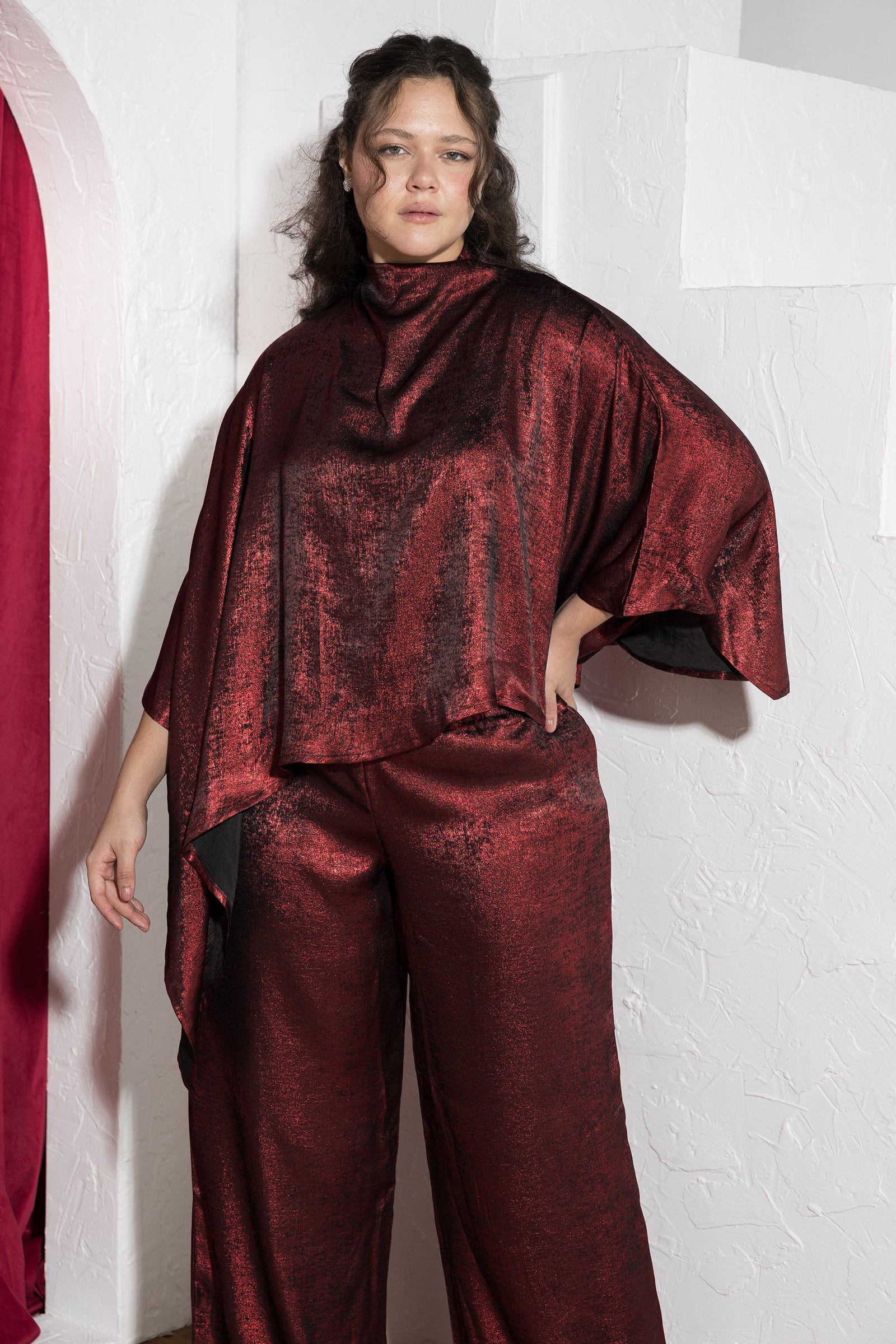 Crimson Glow Statement Soirée Set