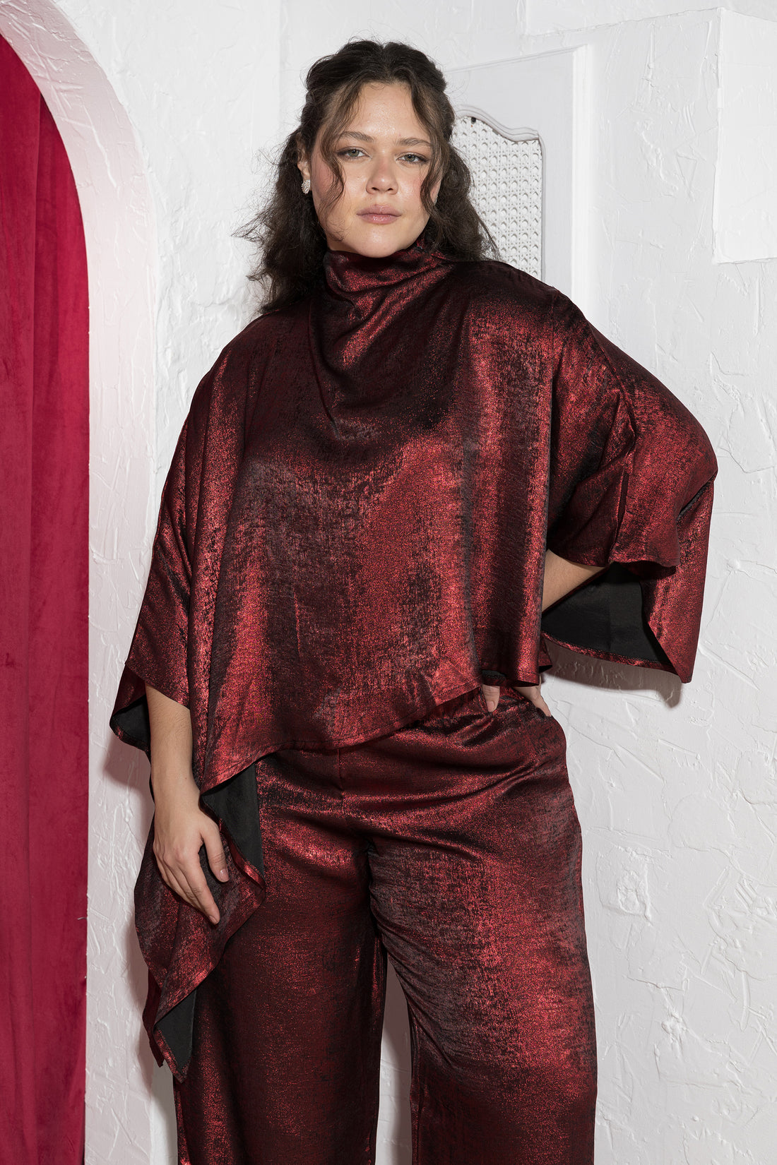 Crimson Glow Statement Soirée Set