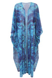 Deep Aqua Tulle Kimono