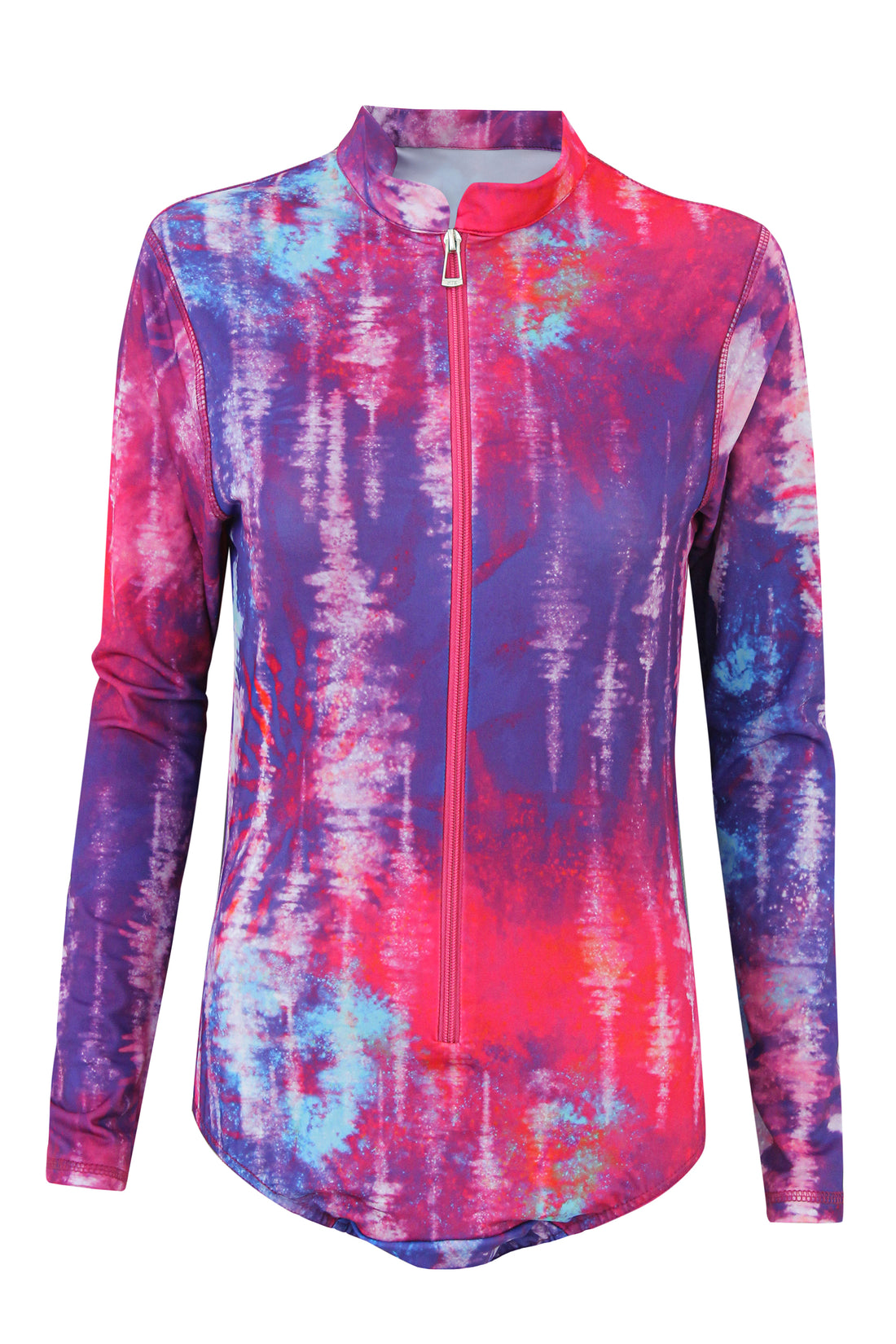 Dream Blaze Tie-Dye Zip Bodysuit - Purple
