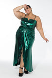 Emerald Dusk Gown - Metallic Emerald